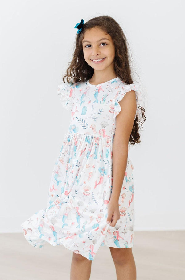 mermaid-friends-flutter-sleeve-twirl-dress Mila &  Rose - Sophia's Style-Mermaid Friends Flutter Sleeve Twirl Dress-6-12M--1